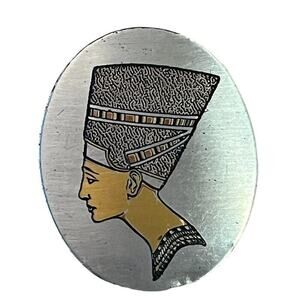 Egyptian Queen Nefertiti Pin and Pendant Reed and Barton Damascene